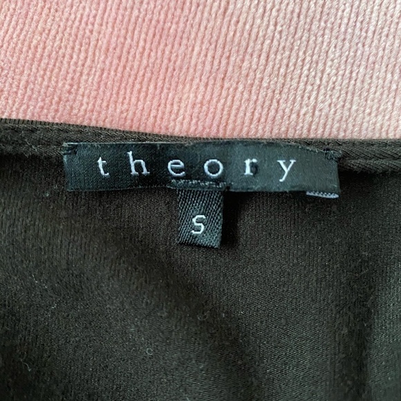 Theory Black 3/4 Sleeve Wrap Top - Picture 4 of 5